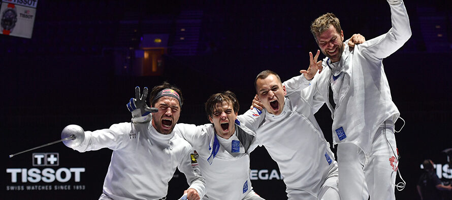 L’équipe suisse masculine médaillée de bronze aux Mondiaux de Budapest 2019!